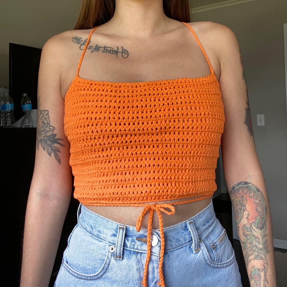 Handmade crochet corset top